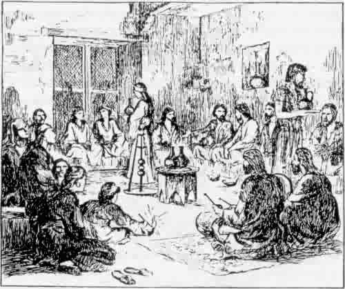 Drawing of a First Century Church Meeting